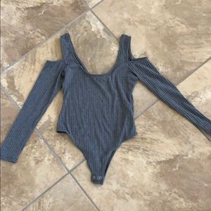 Grey long sleeved leotard